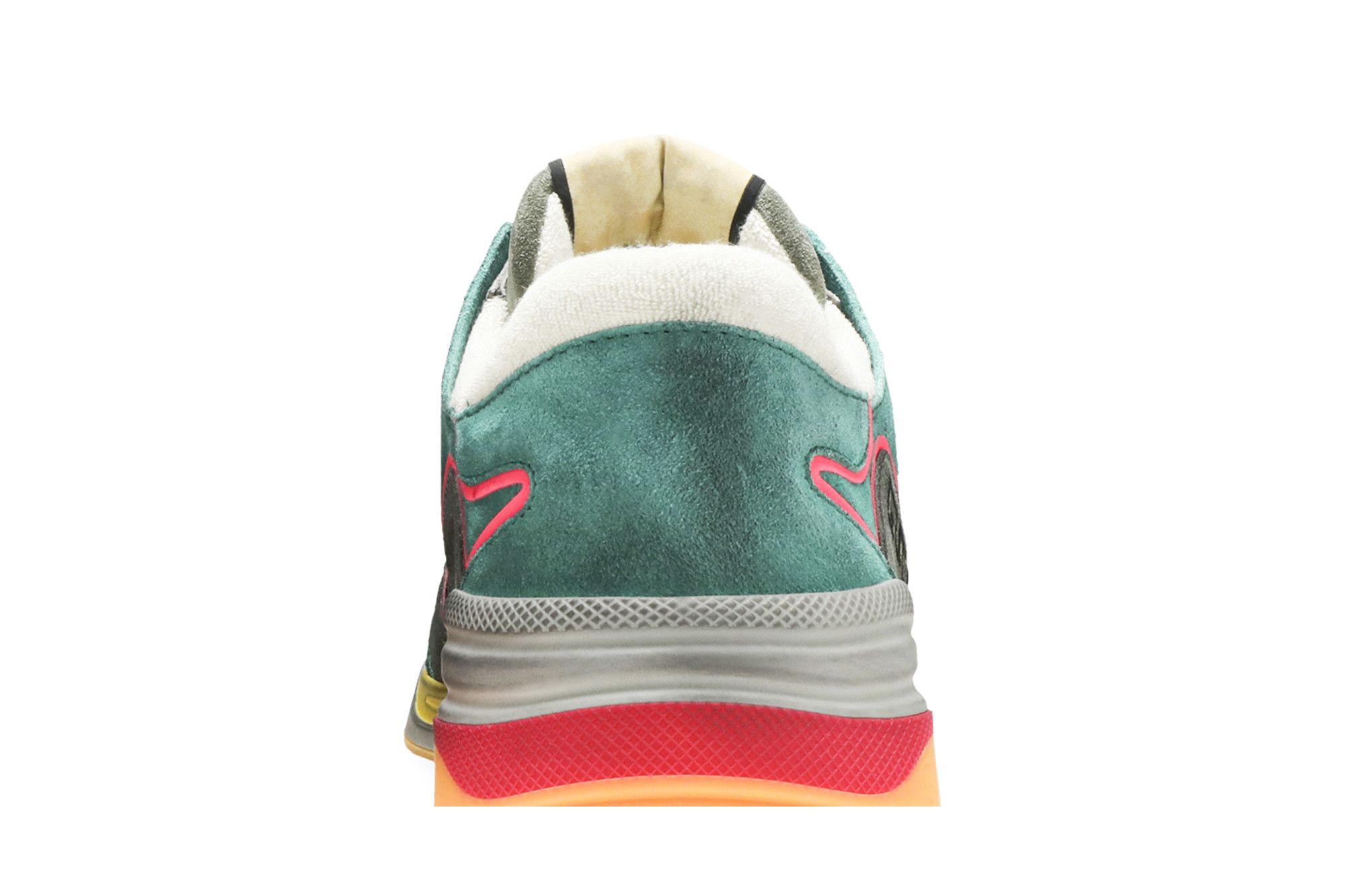 Sizing GUCCI 古馳 G Line Logo絨面革網眼運動鞋 綠色
