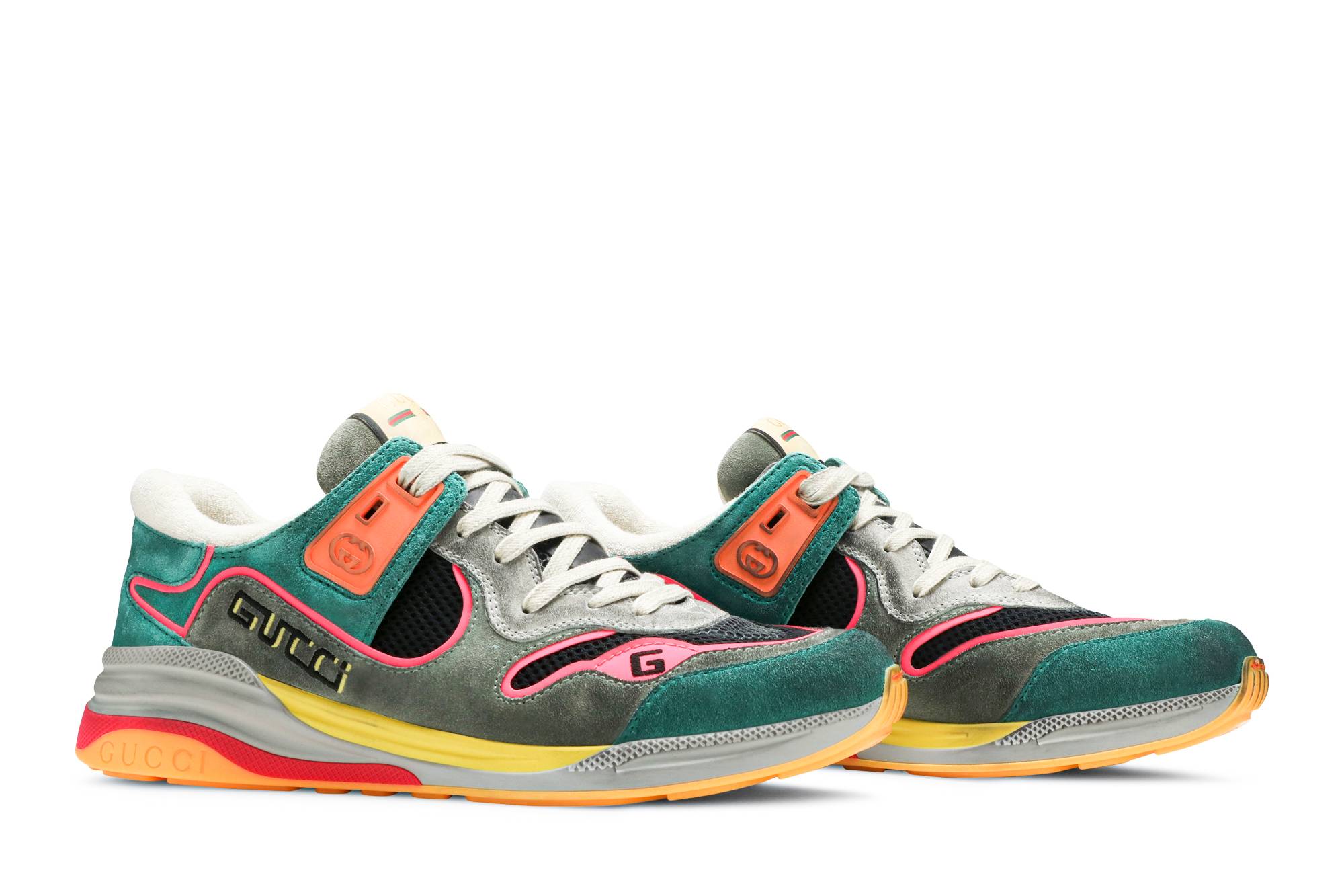 Cheap 古驰Ultrapace“绿色青蓝” 599037-0PVR0-3190