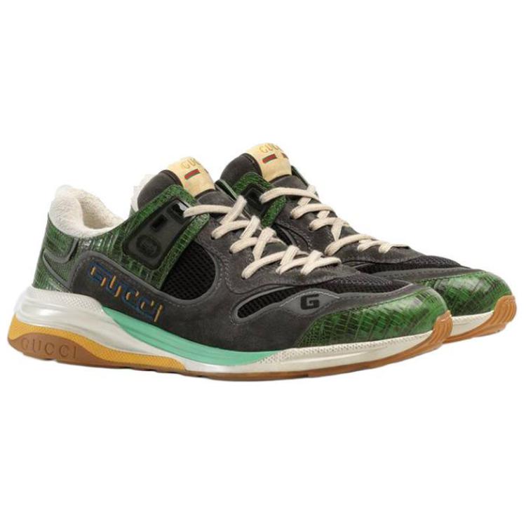 Lookbook Gucci Ultrapace 'Green Tejus Printed' Kasut Sneaker Lelaki 592345-1LH10-3175