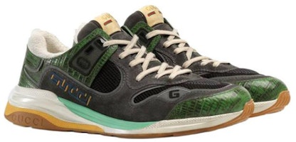 Gucci Ultrapace 'Green Tejus Printed' Kasut Sneaker Lelaki 592345-1LH10-3175 Lookbook Gucci Ultrapace 'Green Tejus Printed' Kasut Sneaker Lelaki 592345-1LH10-3175