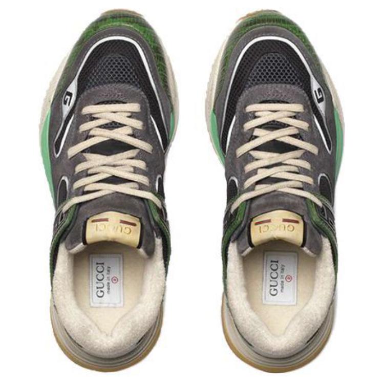 Shop Gucci Ultrapace 'Green Tejus Printed' Kasut Sneaker Lelaki 592345-1LH10-3175
