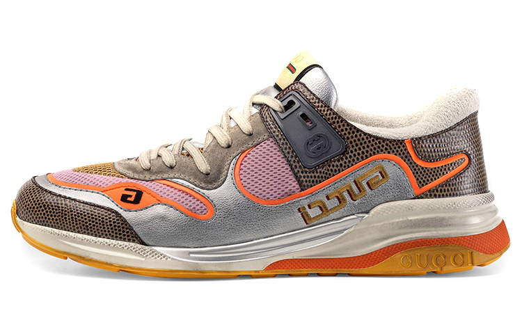 Buy GUCCI 古馳 Ultrapace 時尚百搭 低筒休閒運動鞋 銀棕 做舊款