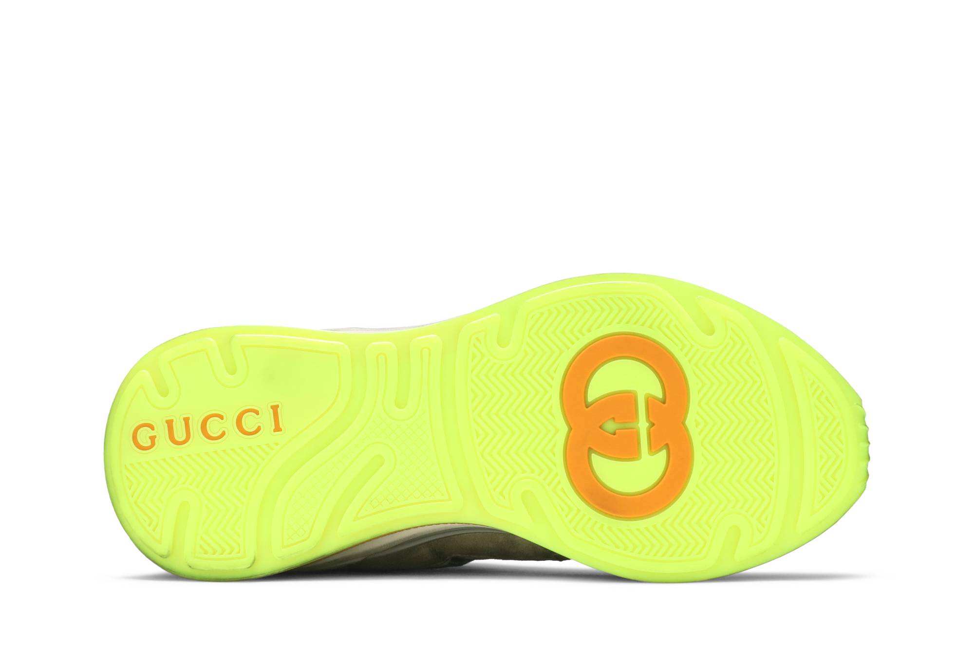 Shop GUCCI古馳 Ultrapace 銀色金屬質感 低筒 運動休閒鞋 男款 銀棕色