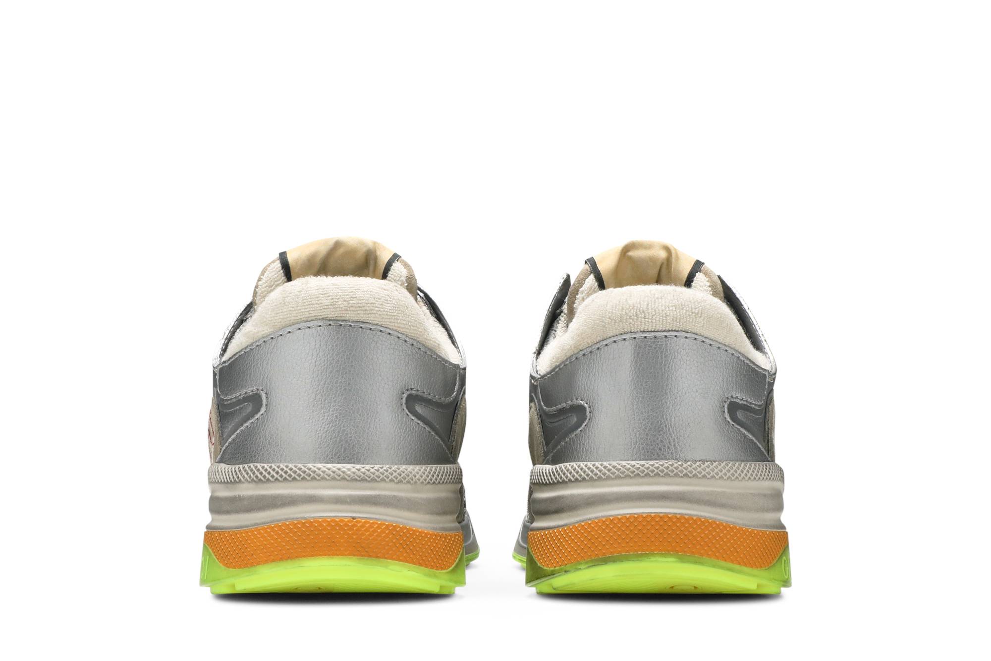 Details for GUCCI古馳 Ultrapace 銀色金屬質感 低筒 運動休閒鞋 男款 銀棕色