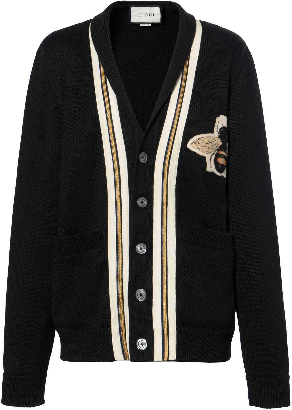 gucci-unisex-black-wool-sweater-with-bee-patch-and-ribbon-trim-456883-x5-h38-1082