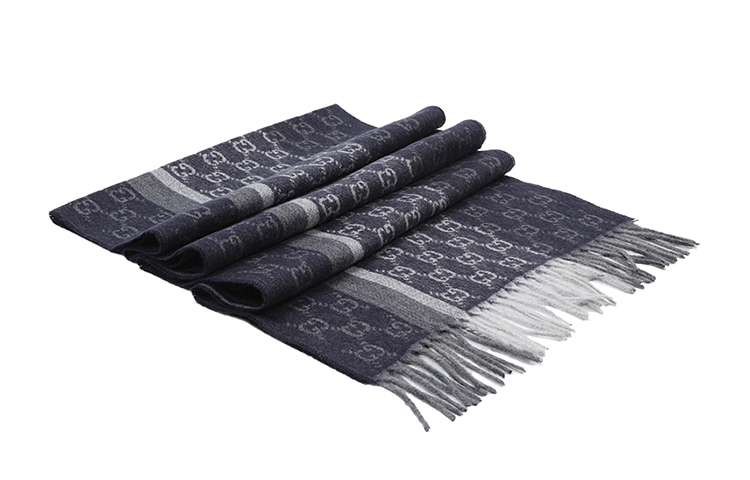 Gucci Unisex Blue Striped Reversible Warm Knit Scarf 391530-4G944-4062 圖 7