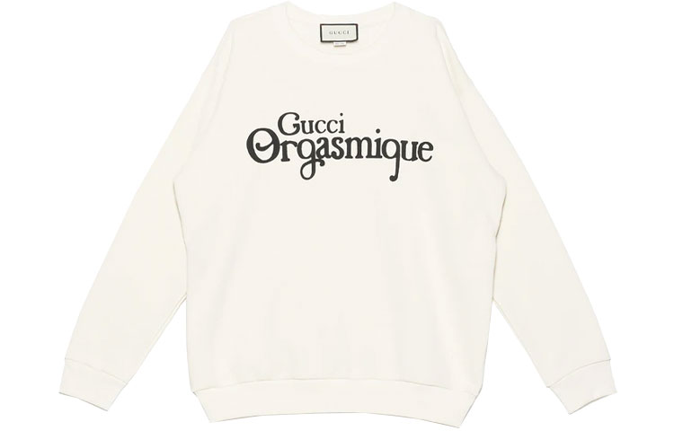Gucci Unisex Casual Crewneck Printed Sweatshirt White 623245-XJCK0-9232