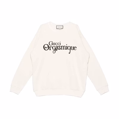 Gucci Unisex Casual Crewneck Printed Sweatshirt White 623245-XJCK0-9232