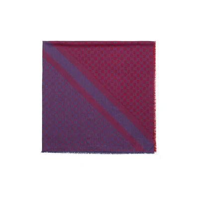 GUCCI Unisex GG Motif Fringe Wool Scarf Couples Style 281942-3G704-6269