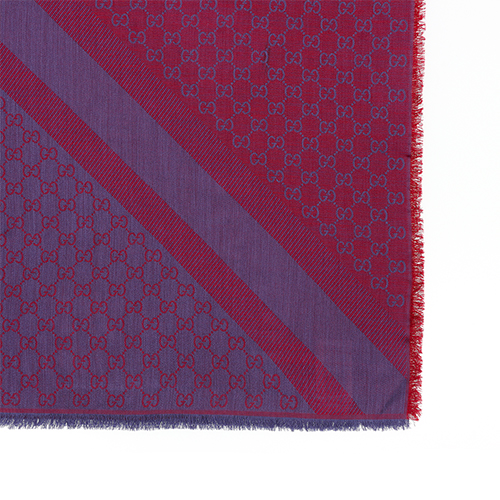 GUCCI Unisex GG Motif Fringe Wool Scarf Couples Style 281942-3G704-6269 圖 3