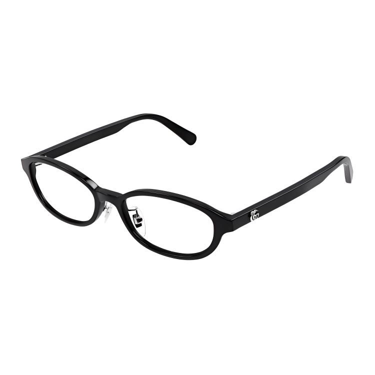 GUCCI Unisex Irregular Black Optical Glasses with Logo Details. GG0930OJ005