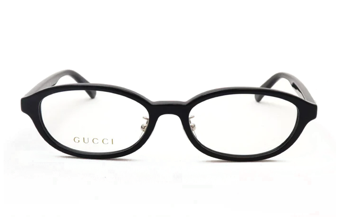 Lookbook 구찌 유니섹스 불규칙한 블랙 로고 디테일 안경. GG0930OJ005