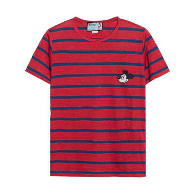 Gucci Unisex Linen Short Sleeve T-Shirt Red Blue 598971-XJB03-6065