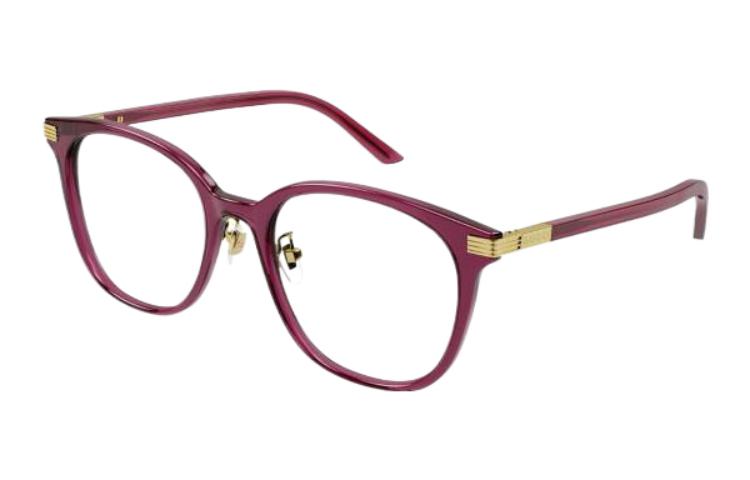 Order Kacamata Optik Unisex GUCCI Pink Frame Asetat Tidak Beraturan GG1453OK003