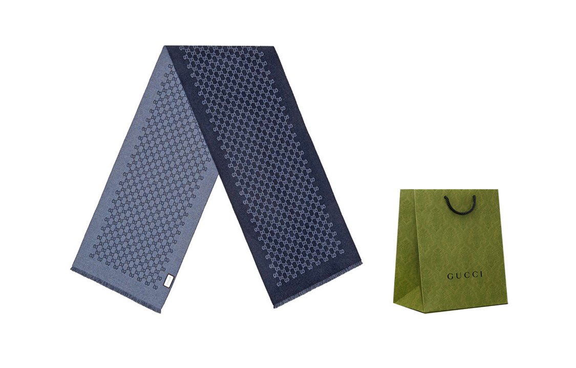 GUCCI Unisex Wool Knit Scarf Japanese Style 391246-4G200-4569 圖 6
