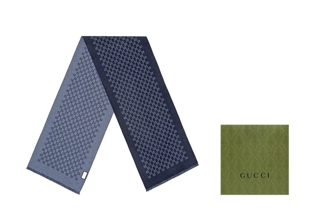 GUCCI Unisex Wool Knit Scarf Japanese Style 391246-4G200-4569 圖 8