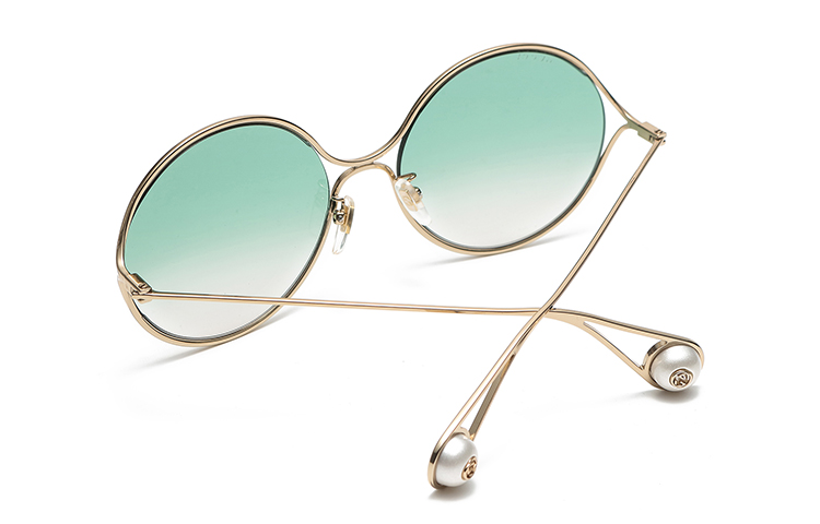 GUCCI UV Protection Round Metal Sunglasses Unisex Couple Design. GG0253SA 圖 5