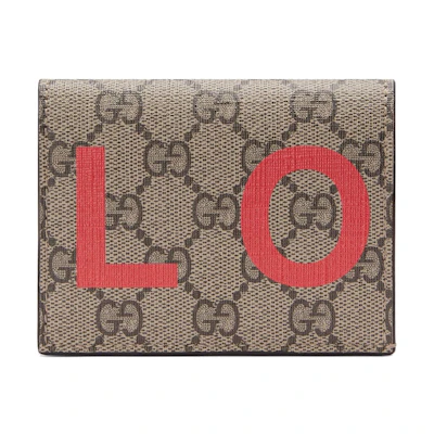 Gucci Valentine's Day Card Case GG Supreme Beige/Ebony