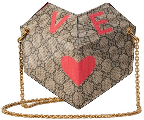 Gucci Valentine's Day Heart Bag Small GG Supreme Beige/Ebony Order Gucci Valentine's Day Heart Bag Small GG Supreme Beige/Ebony