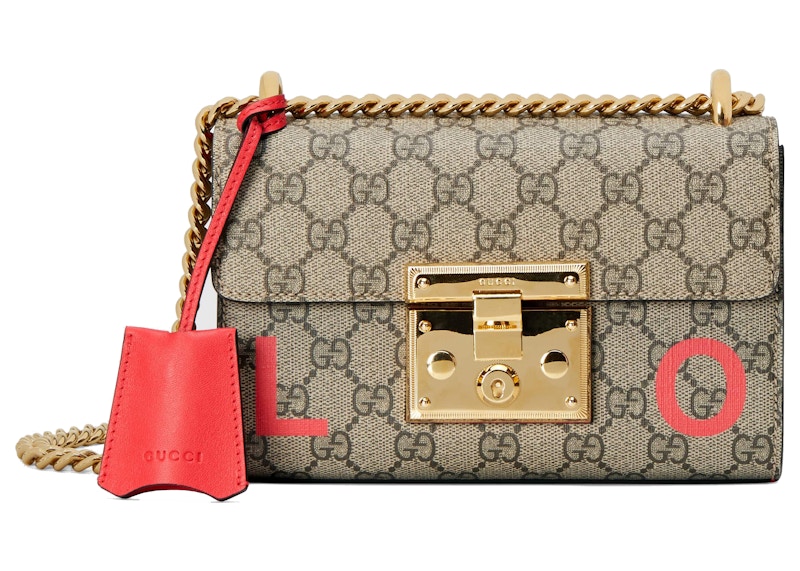 Gucci Valentine's Day Padlock Bag Small GG Supreme Beige/Ebony