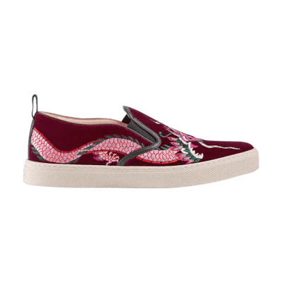 Gucci Velvet Slip-On 'Dragon'
