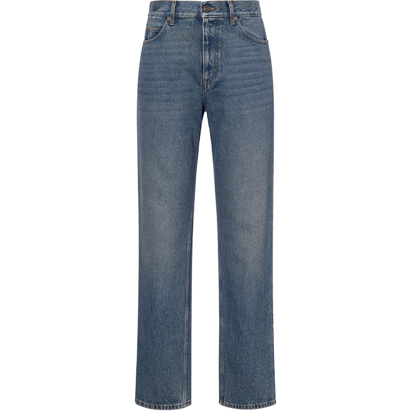 Buy Gucci 復古標誌仿舊修身牛仔褲 男款 藍色 623953-XDBBQ-4011