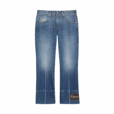 Gucci Vintage Washed High-Waisted Flared Jeans Blue 624242-XDA4I-4447