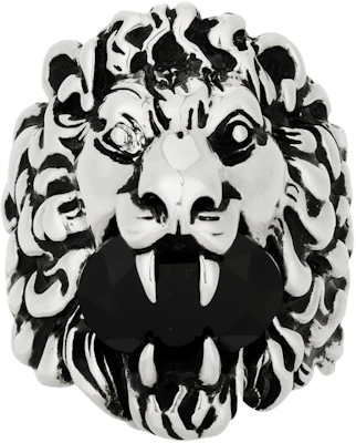 GUCCI Vintage Web Lion Head Black Fashion Ring with Crystals for Men 402763-J1D50-9074 Buy GUCCI Vintage Web Lion Head Black Fashion Ring with Crystals for Men 402763-J1D50-9074