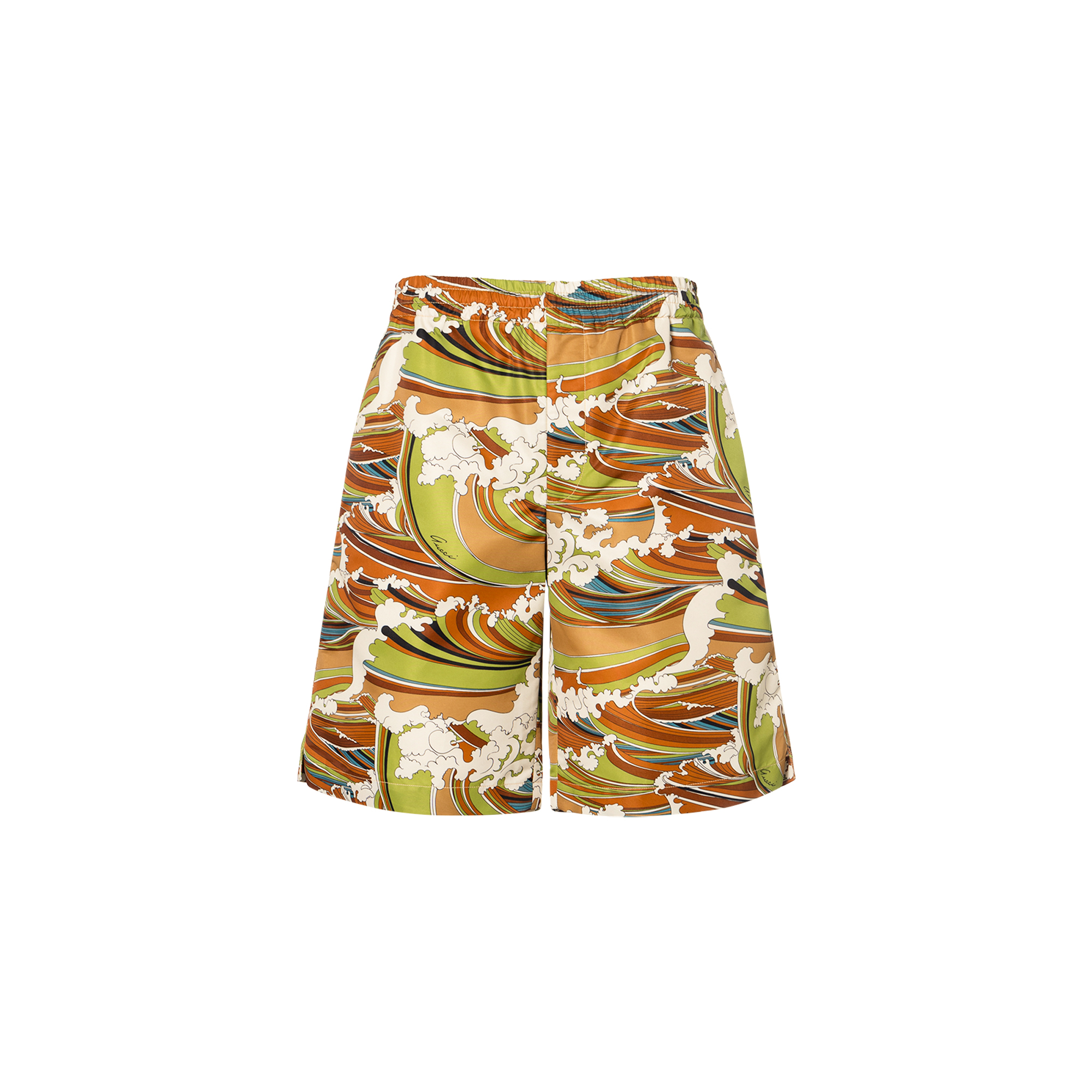 Gucci Wave Print Casual Shorts Multicolor 739583-ZAMX3-3676