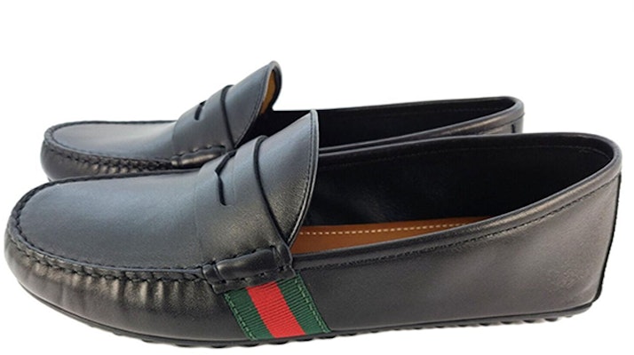 Gucci Kasut Loafer Kulit Aksen Web 'Hitam' 566294-BTRE0-1060 Order Gucci Kasut Loafer Kulit Aksen Web 'Hitam' 566294-BTRE0-1060