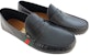 Gucci Kasut Loafer Kulit Aksen Web 'Hitam' 566294-BTRE0-1060
