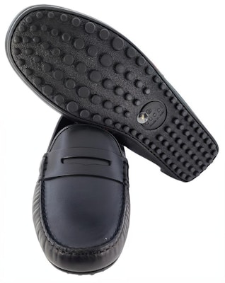 Gucci Kasut Loafer Kulit Aksen Web 'Hitam' 566294-BTRE0-1060 Purchase Gucci Kasut Loafer Kulit Aksen Web 'Hitam' 566294-BTRE0-1060