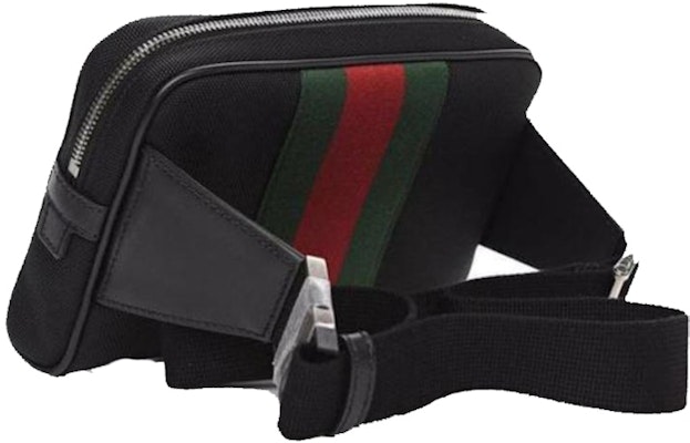 Gucci黑色網帶條紋腰包 Lookbook Gucci黑色網帶條紋腰包