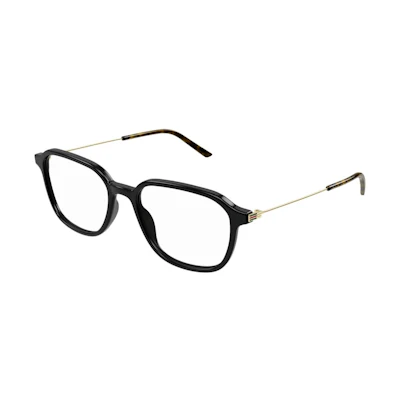 GUCCI Web Logo Acetate Square Optical Glasses Unisex Black. GG1576O