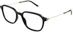 Order GUCCI Web Logo Acetate Square Optical Glasses Unisex Black. GG1576O