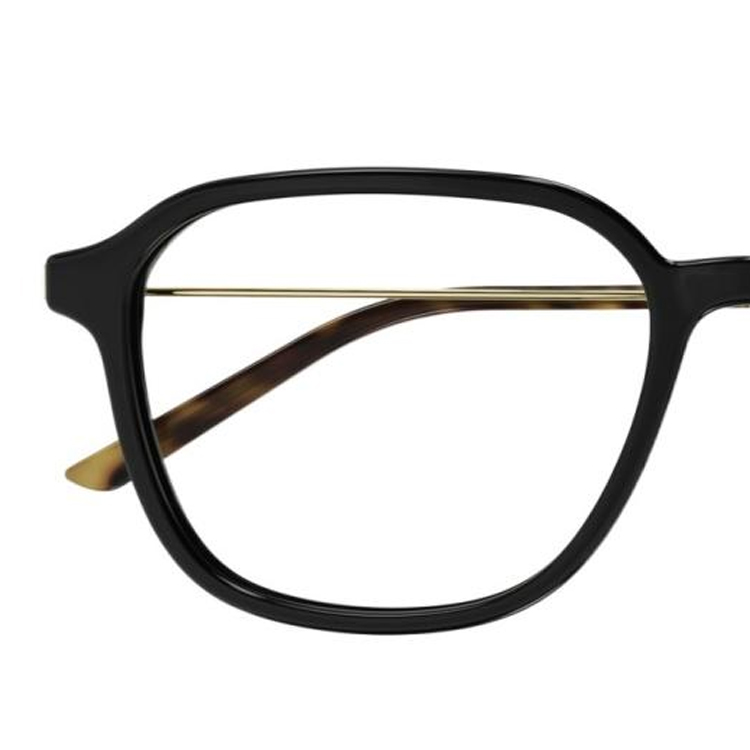 Shop GUCCI Web Logo Acetate Square Optical Glasses Unisex Black. GG1576O