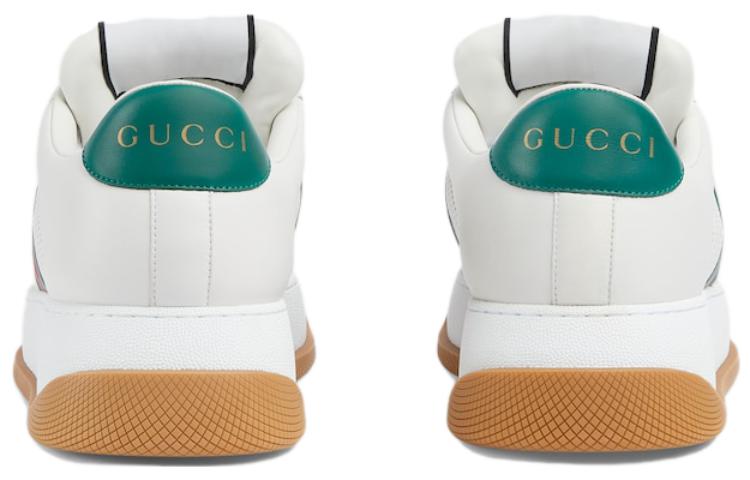 Shop Gucci 网纹板鞋 '白绿红' 771457-AAC0S-9063