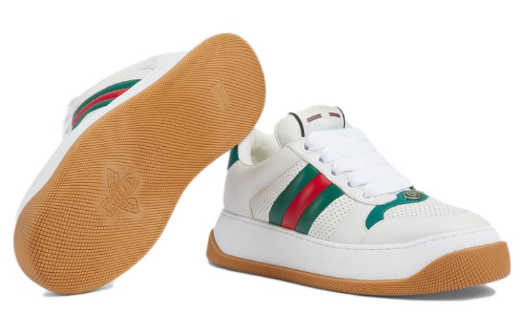 Purchase Gucci 网纹板鞋 '白绿红' 771457-AAC0S-9063