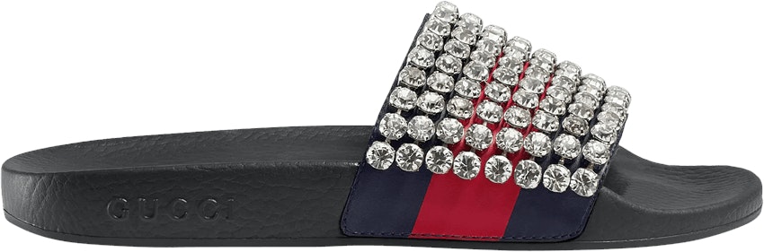 gucci-web-slide-crystal-women