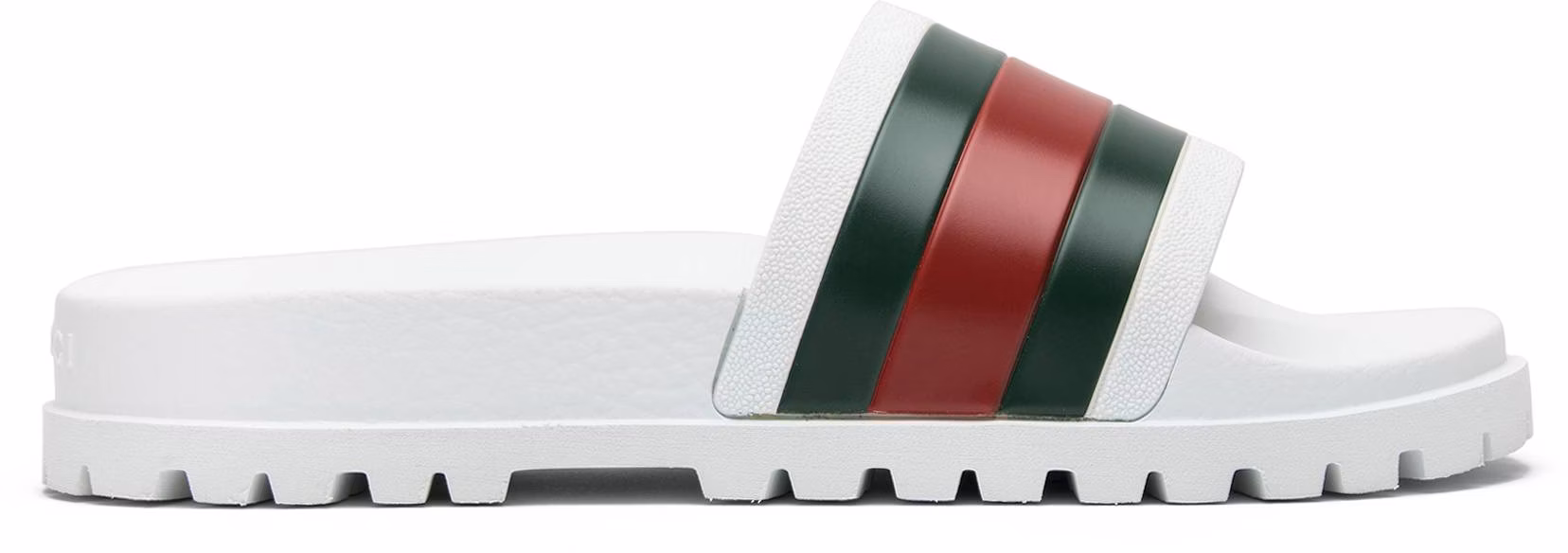Gucci web slides deals white