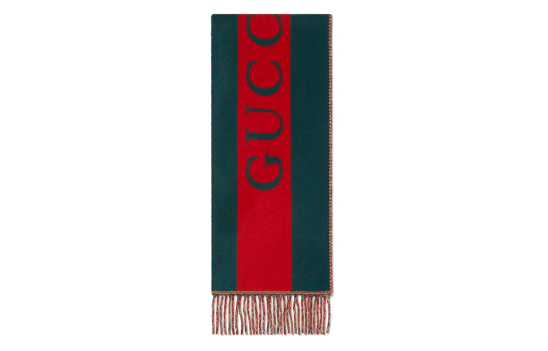 GUCCI Webbing Jacquard Knit Scarf Unisex Couple Style Multicolor. 7656264G2003179