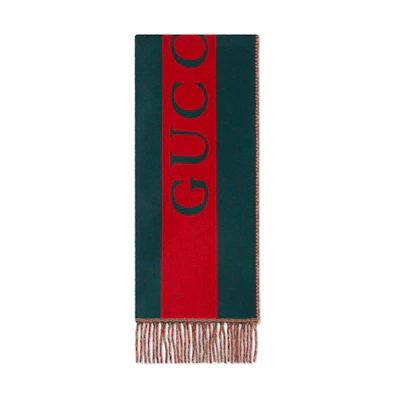 GUCCI Webbing Jacquard Knit Scarf Unisex Couple Style Multicolor. 7656264G2003179