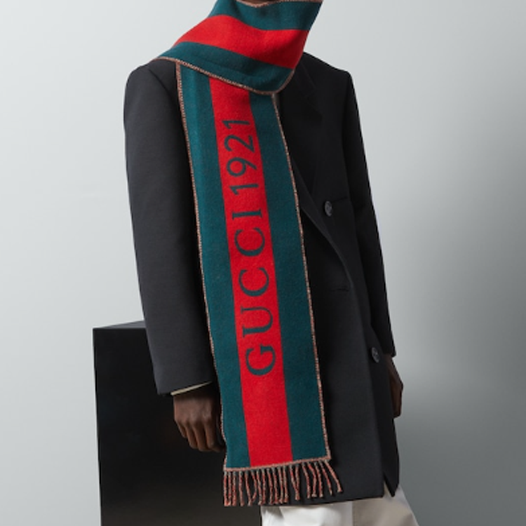 GUCCI Webbing Jacquard Knit Scarf Unisex Couple Style Multicolor. 7656264G2003179 圖 4