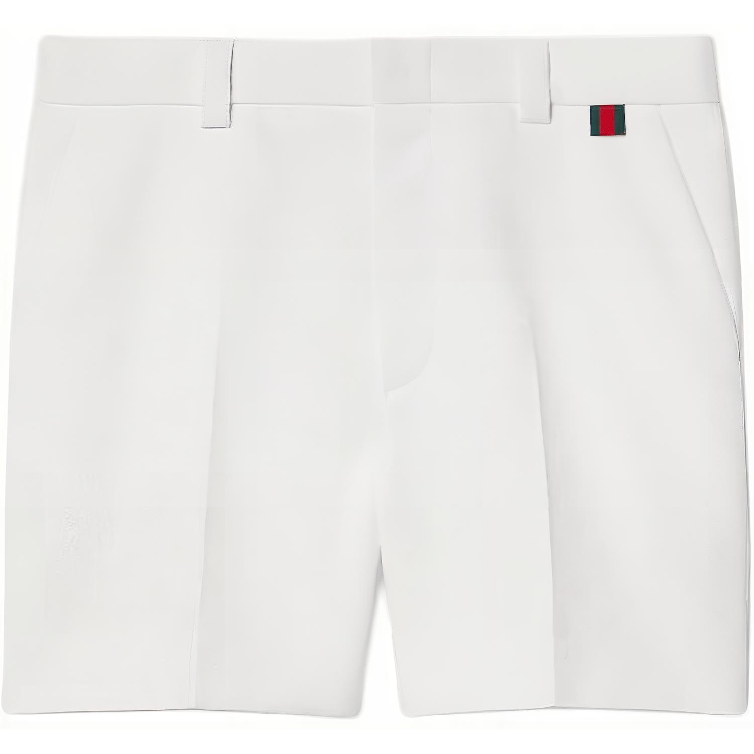 Gucci White Colorblock Zip-Fly Fitted Casual Shorts 784222-ZAORH-9000