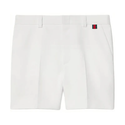Gucci White Colorblock Zip-Fly Fitted Casual Shorts 784222-ZAORH-9000