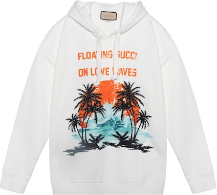 グッチ ホワイト レター シナリープリント フーディ 615061-XJEHJ-9088 Buy グッチ ホワイト レター シナリープリント フーディ 615061-XJEHJ-9088