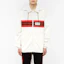 Shop Jaket Hoodie Track Gucci Putih Nylon dengan Garis Striped 599935-XDA0X-9061