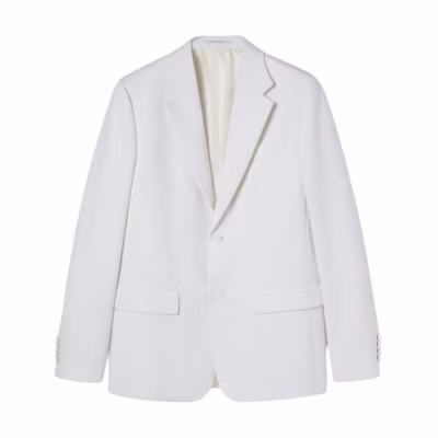 Gucci White Solid Color Slim Fit Long Sleeve Jacket 791555-ZAORH-9000