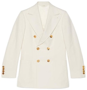 Gucci Jaket Putih Lengan Panjang Double-Breasted Solid 714520-ZAAZM-9213 Buy Gucci Jaket Putih Lengan Panjang Double-Breasted Solid 714520-ZAAZM-9213