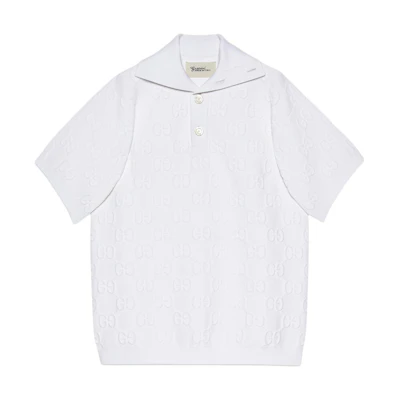 Gucci White Solid Logo Polo Shirt 779745-XKDYO-9000